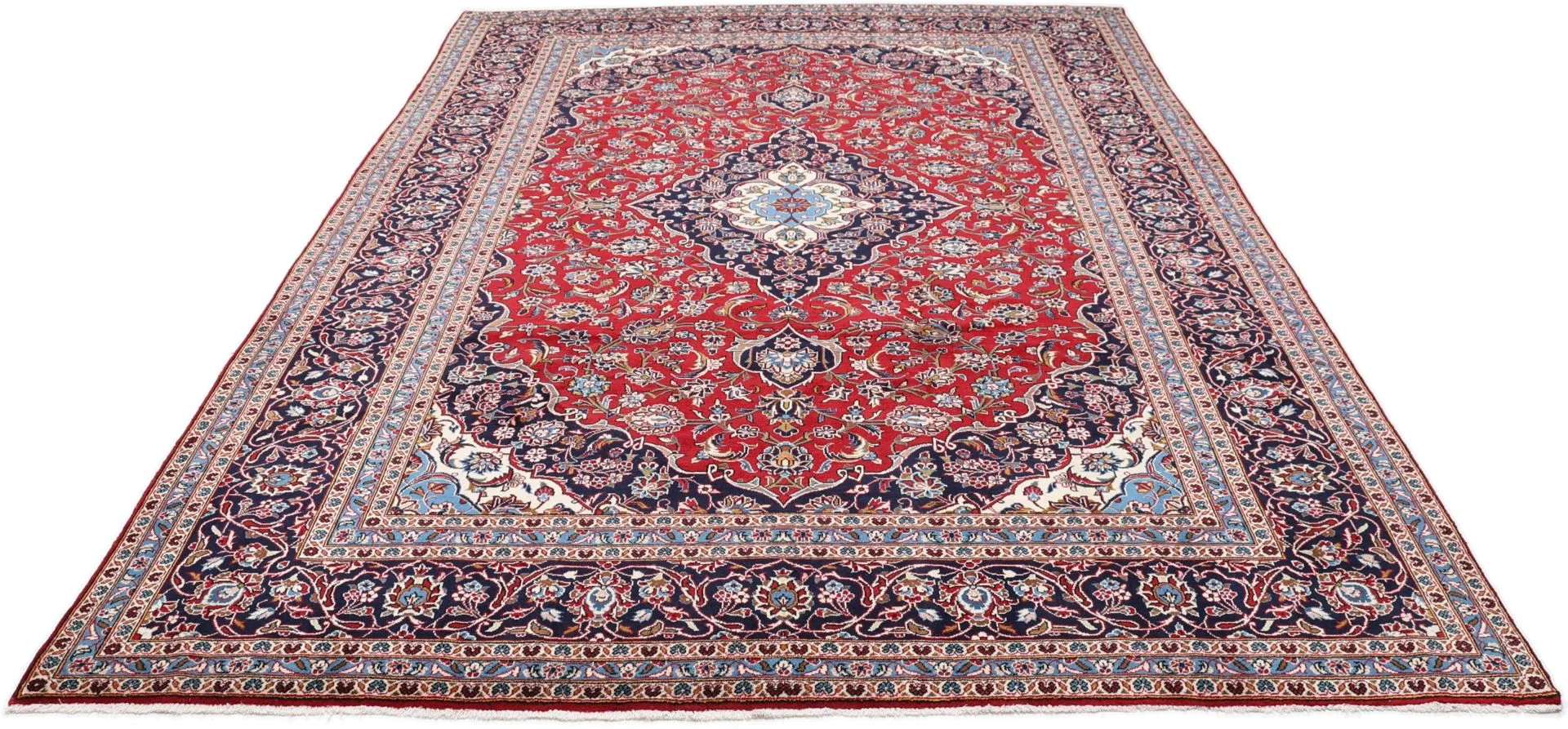 Handgeknüpfter Kashan Perserteppich 245 × 350 cm