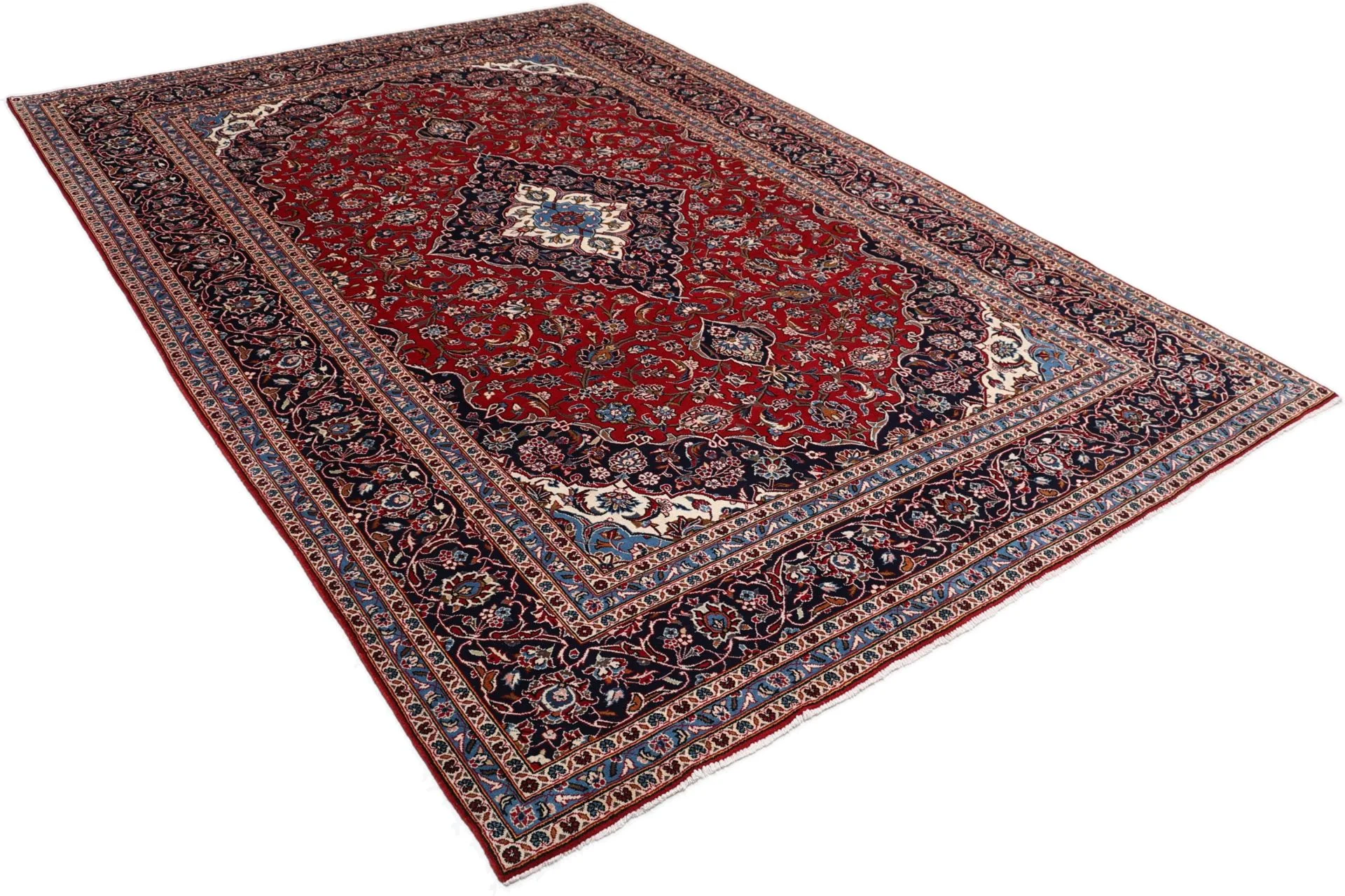 Handgeknüpfter Kashan Perserteppich 245 × 350 cm