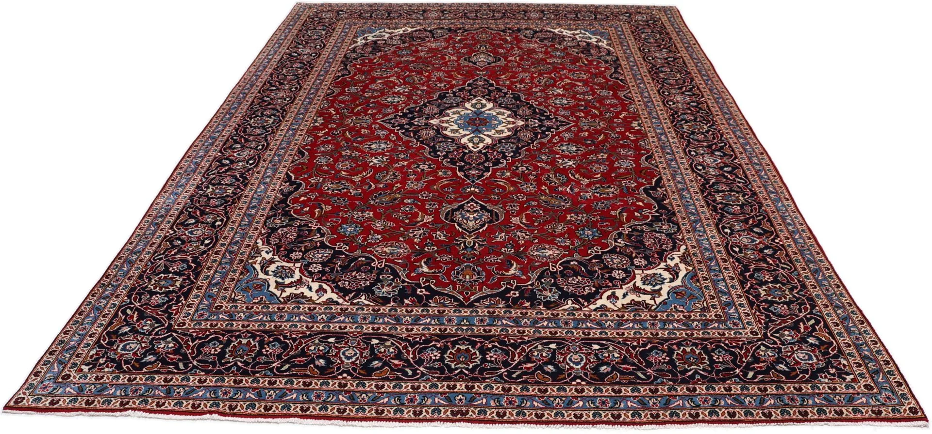 Handgeknüpfter Kashan Perserteppich 245 × 350 cm