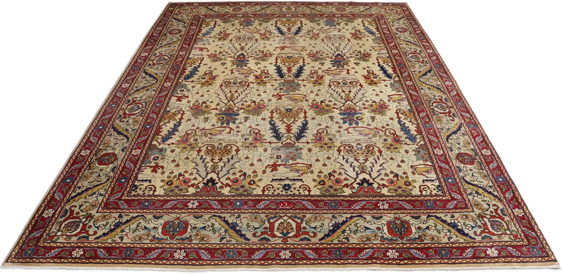 Handgeknüpfter Täbriz Perserteppich, 248 × 335 cm, Wolle