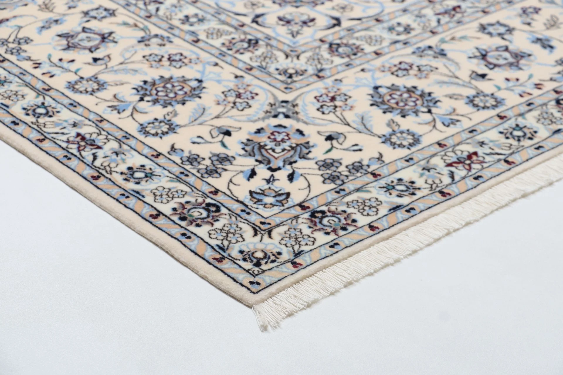 Handgeknüpfter Nain Perserteppich, 255 × 357 cm, Wolle & Seide