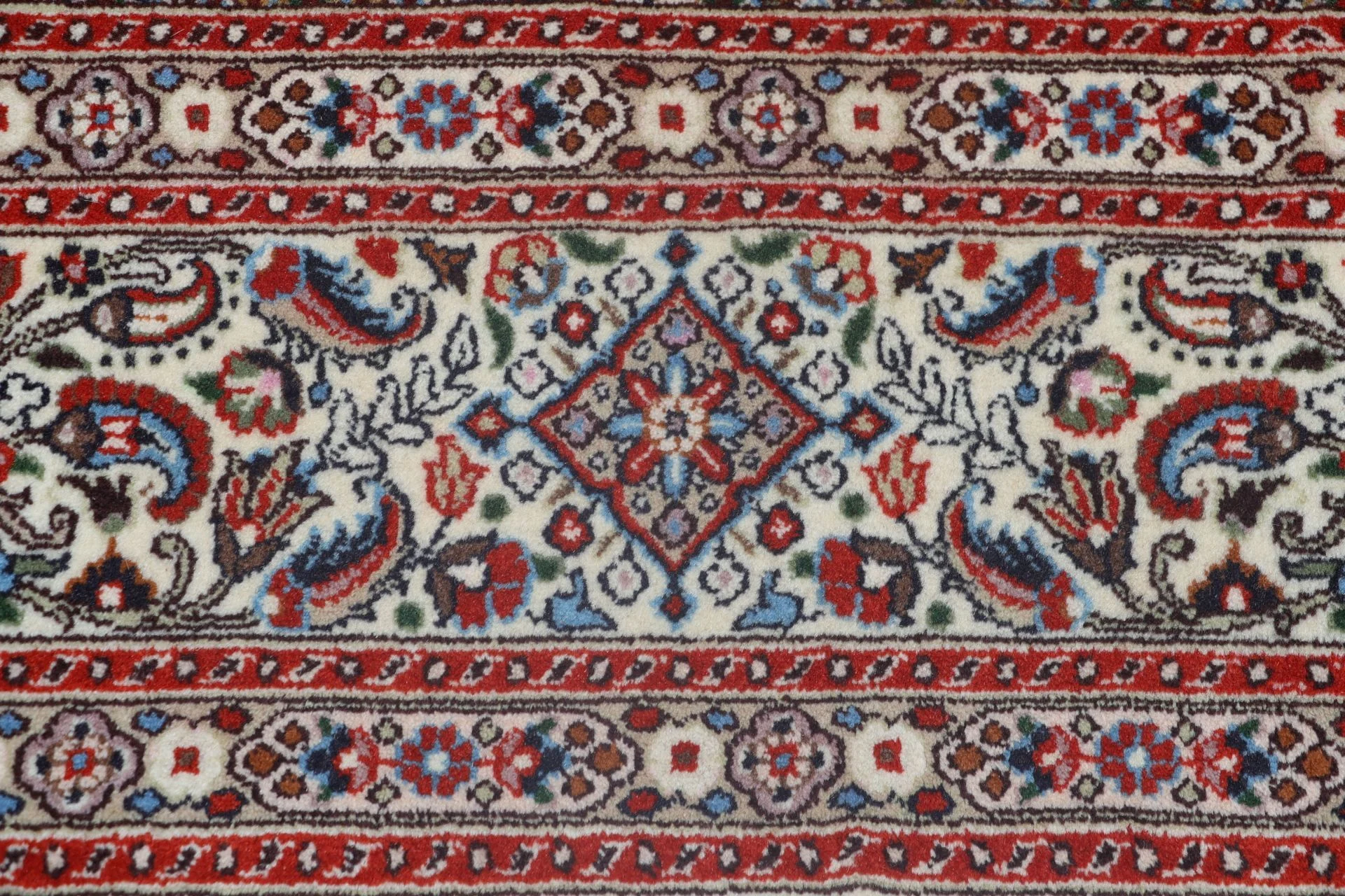 Handgeknüpfter Moud Perserteppich, 195 × 300 cm, Wolle & Seide