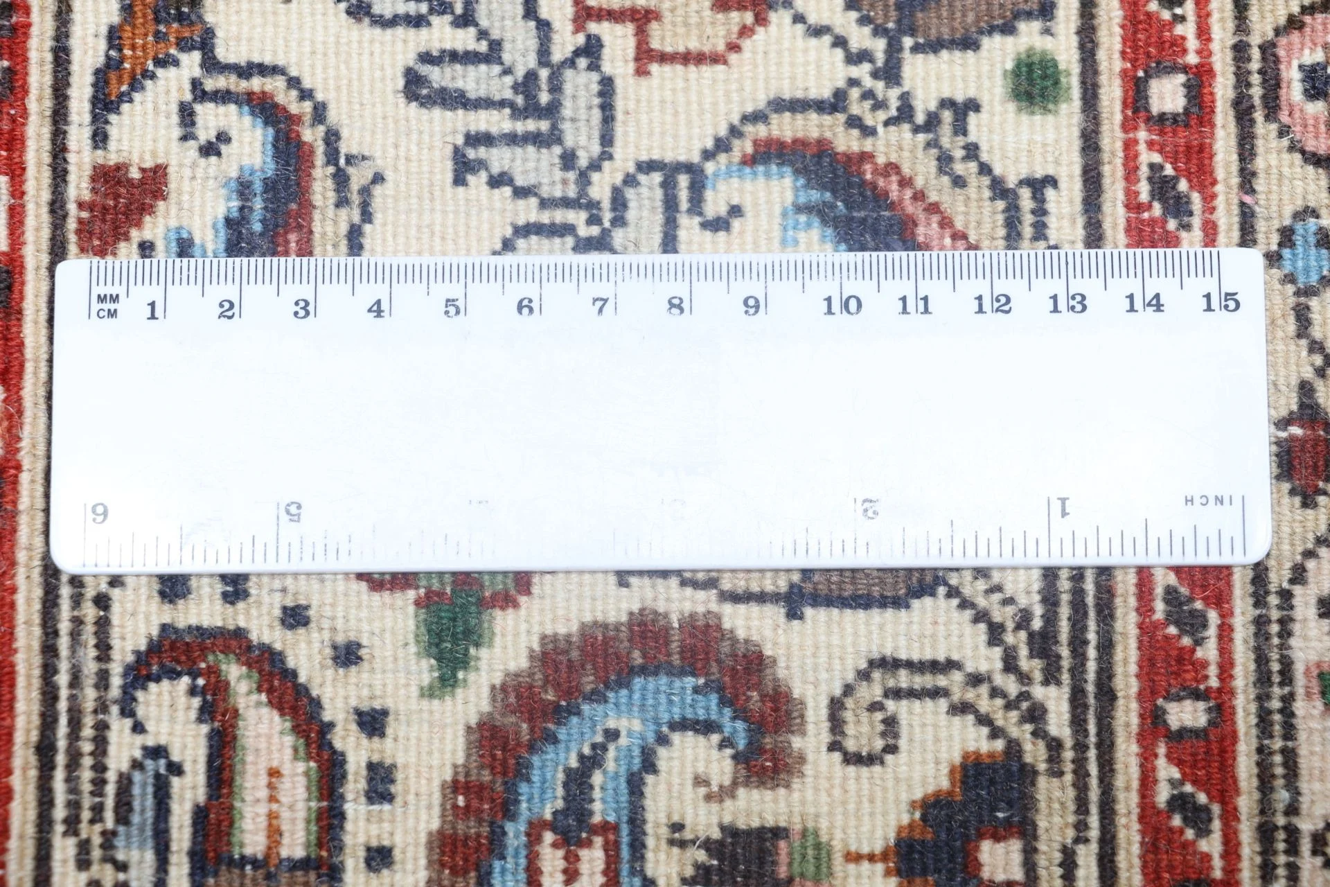Handgeknüpfter Moud Perserteppich, 195 × 300 cm, Wolle & Seide