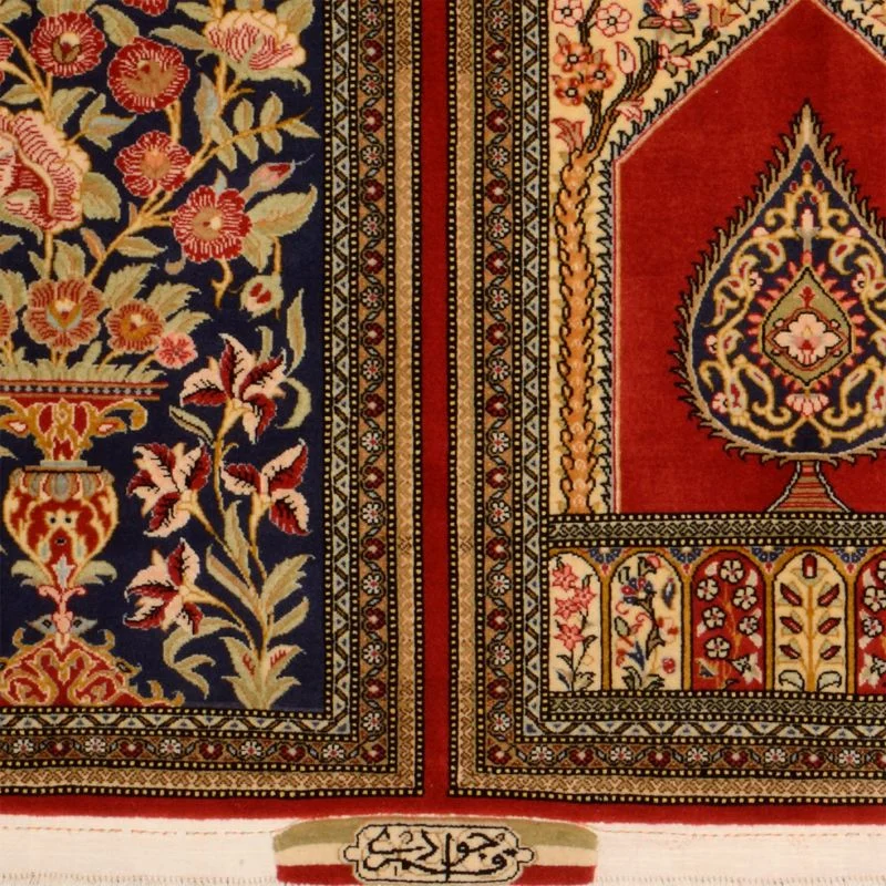 Ghom Perserteppich aus Iran, 106 × 150 cm