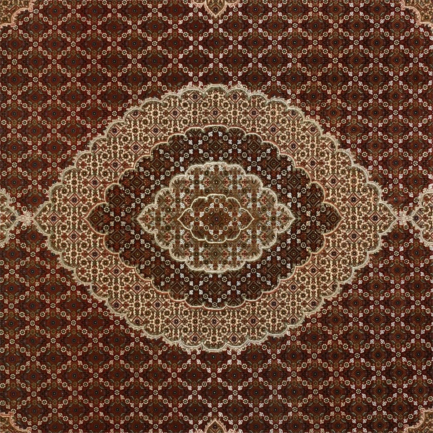 Täbriz Orientteppich aus Indien, 253 × 353 cm