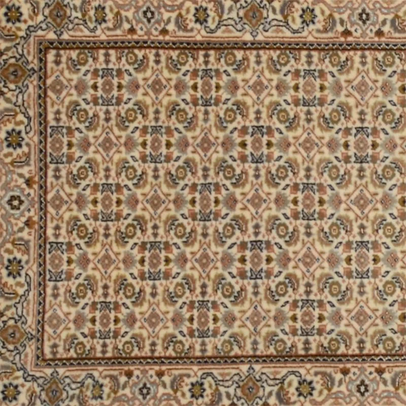 orientteppich-tabriz-83-x-404-cm-schurwolle-seide-handgeknupft-3 Täbriz Orientteppich aus Indien, 83 × 404 cm