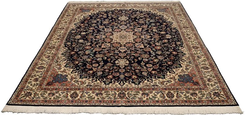 Handgeknüpfter Isfahan Perserteppich, 246 × 308 cm, Wolle