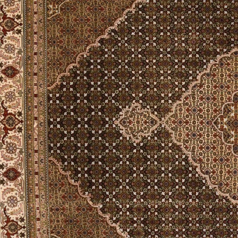Täbriz Orientteppich 246 × 301 cm aus Wolle & Seide, handgeknüpft