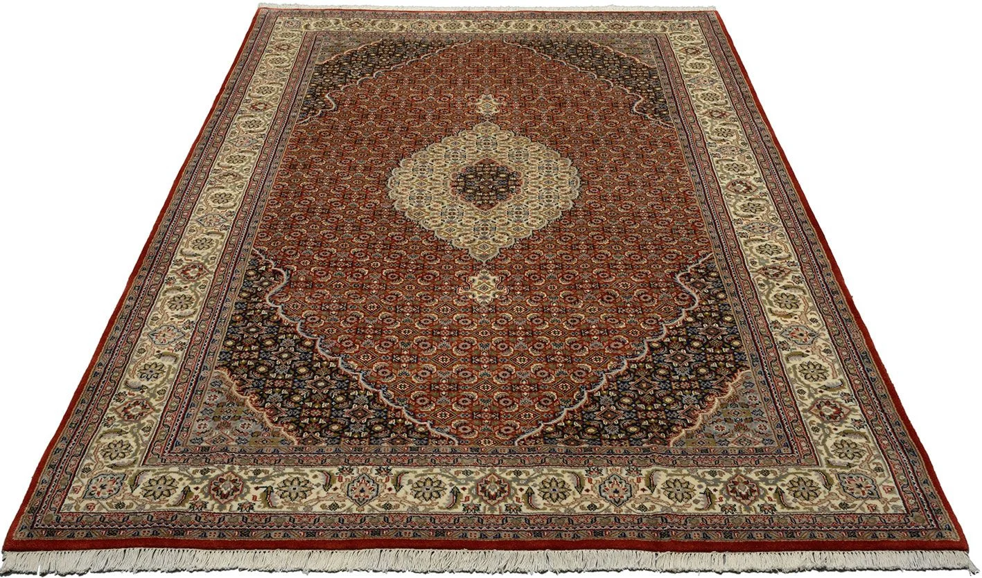 Handgeknüpfter Täbriz Orientteppich, 195 × 298 cm, Wolle & Seide