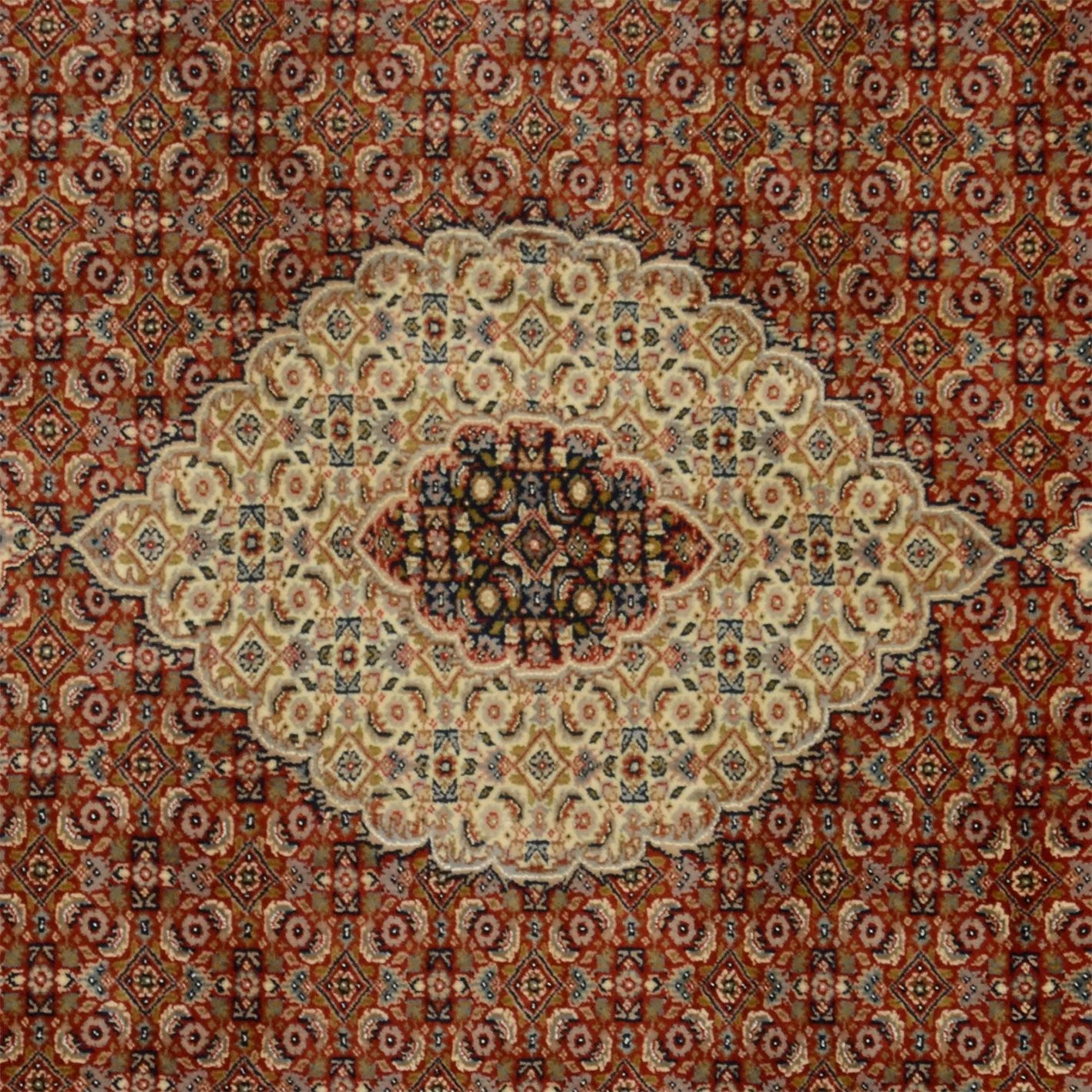 Handgeknüpfter Täbriz Orientteppich, 195 × 298 cm, Wolle & Seide