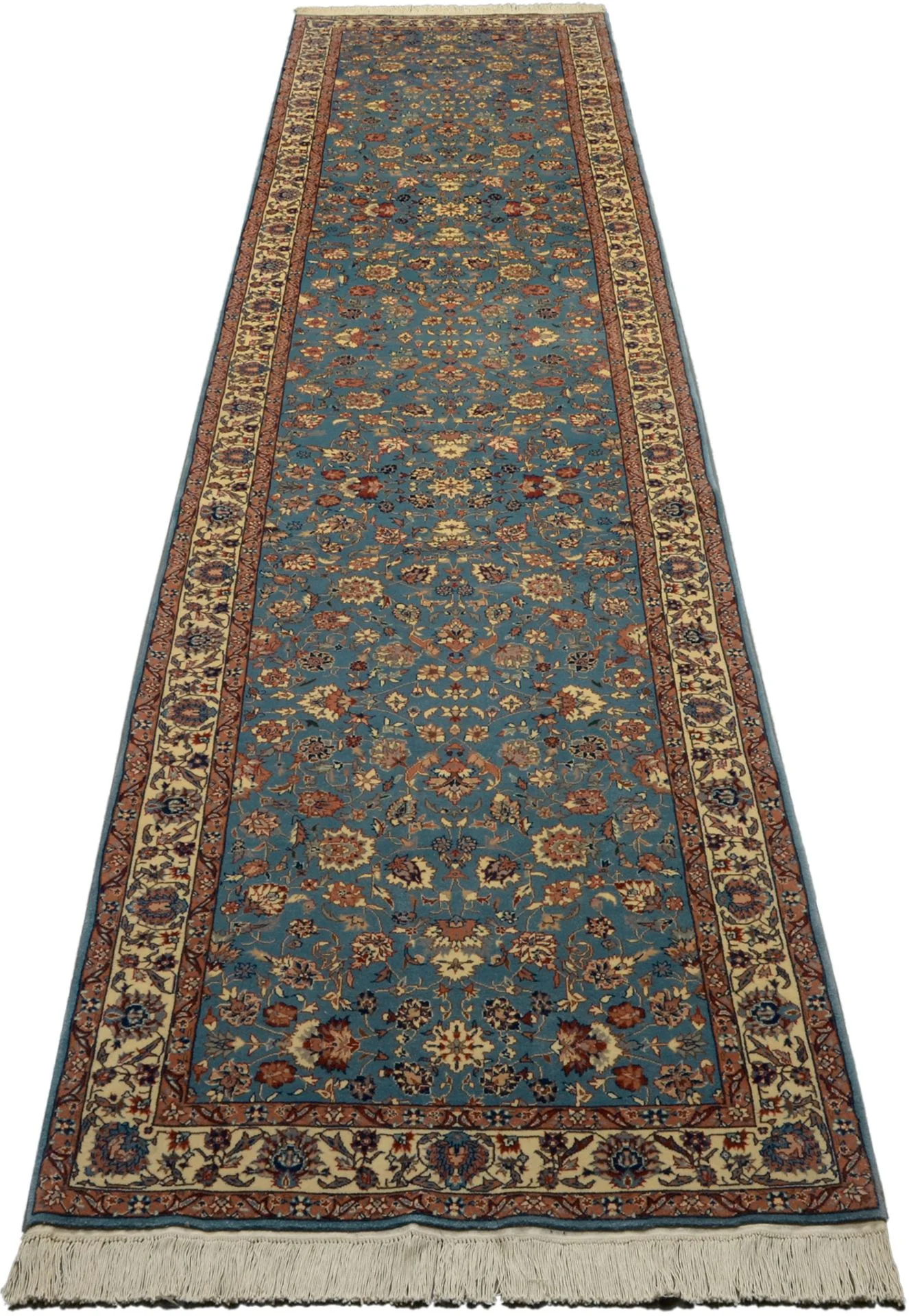 Isfahan Teppich 104 × 460 cm aus Wolle, handgeknüpft