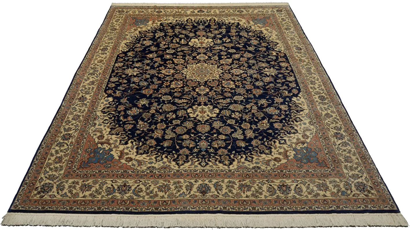 Isfahan Teppich 250 × 350 cm aus Wolle, handgeknüpft