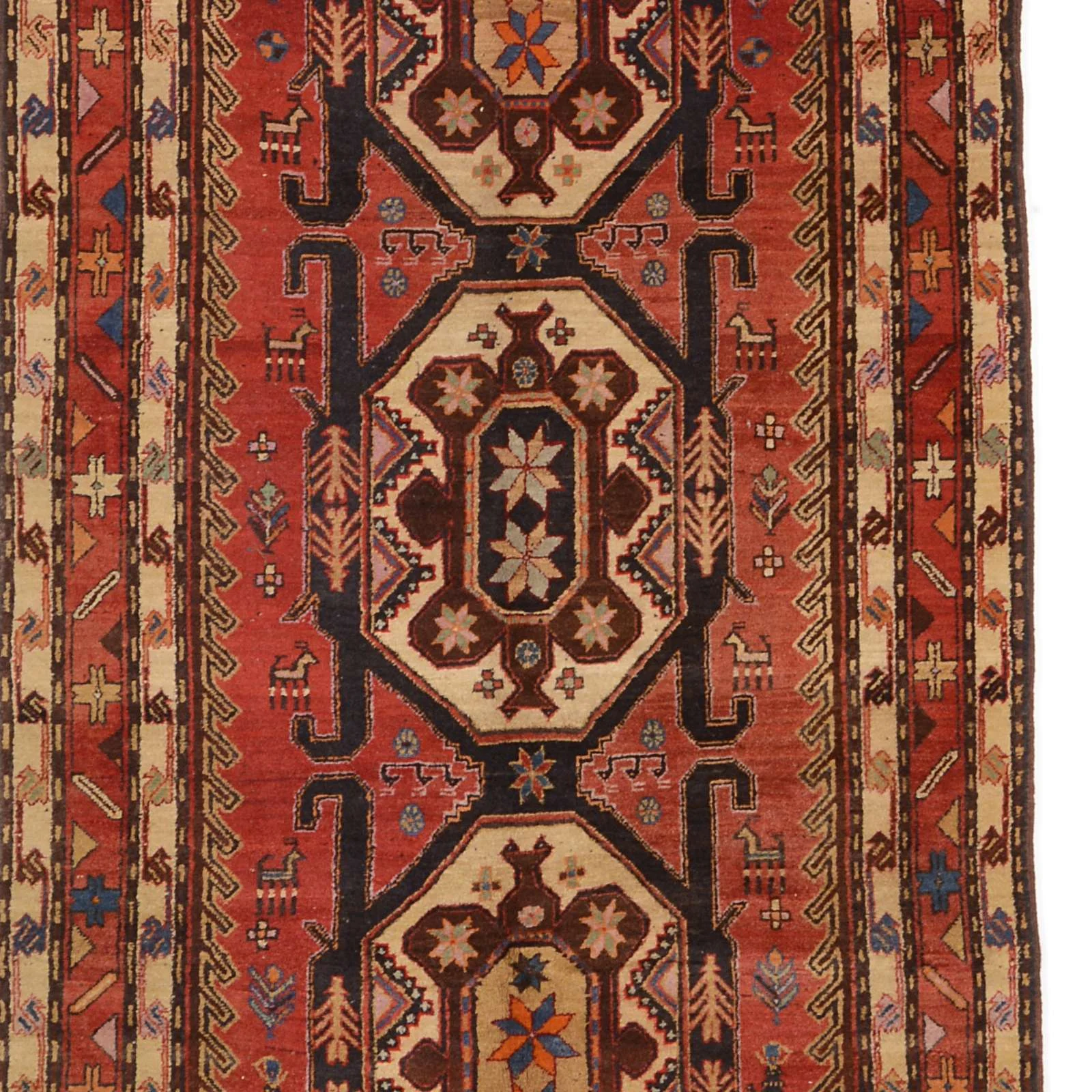 Handgeknüpfter Shiraz Perserteppich, 143 × 376 cm, Wolle