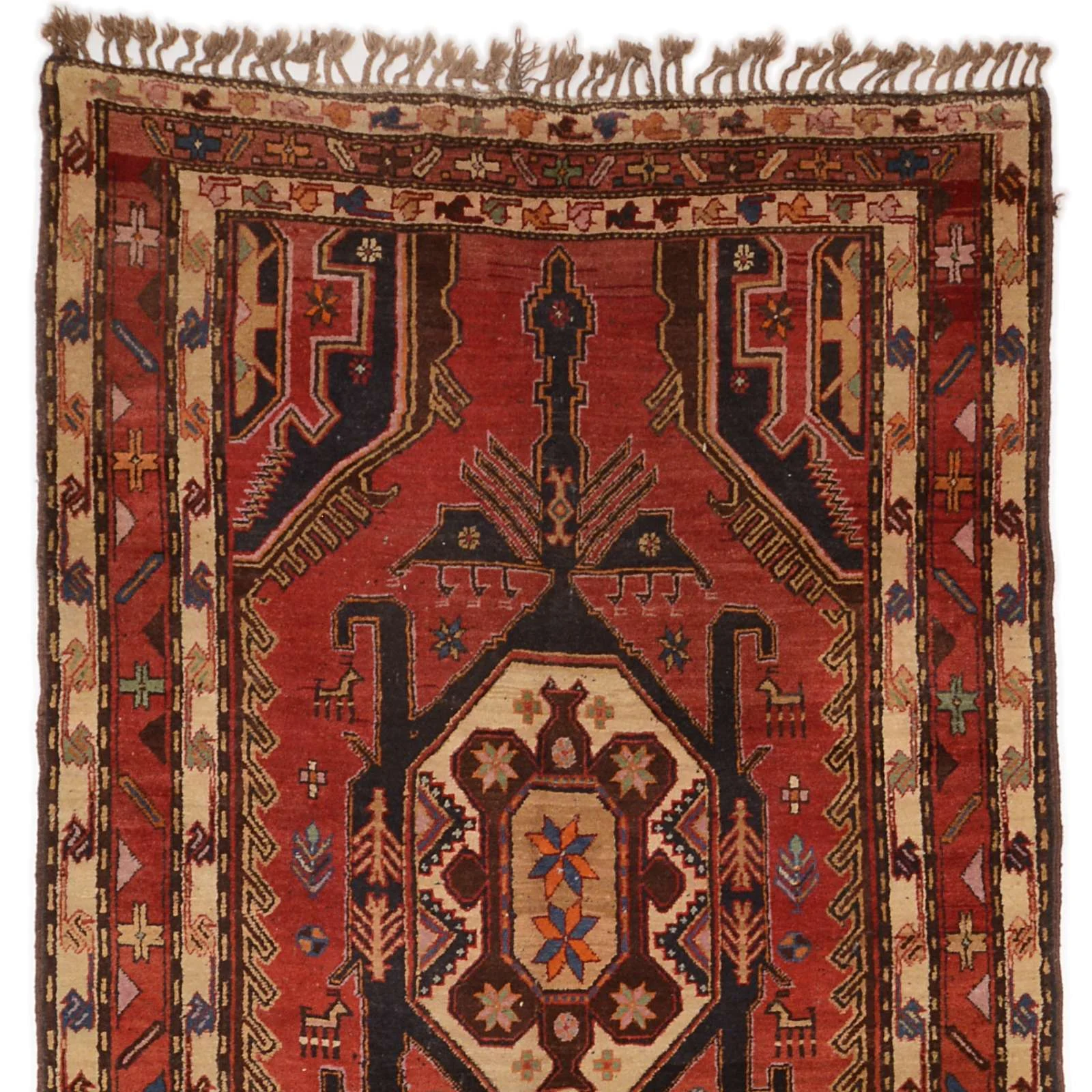 Handgeknüpfter Shiraz Perserteppich, 143 × 376 cm, Wolle