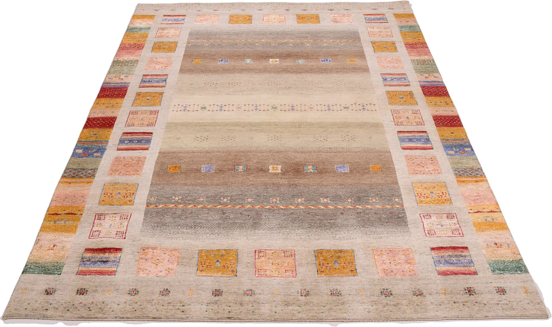 Handgeknüpfter Loribaft Orientteppich, 201 × 304 cm, Wolle & Seide