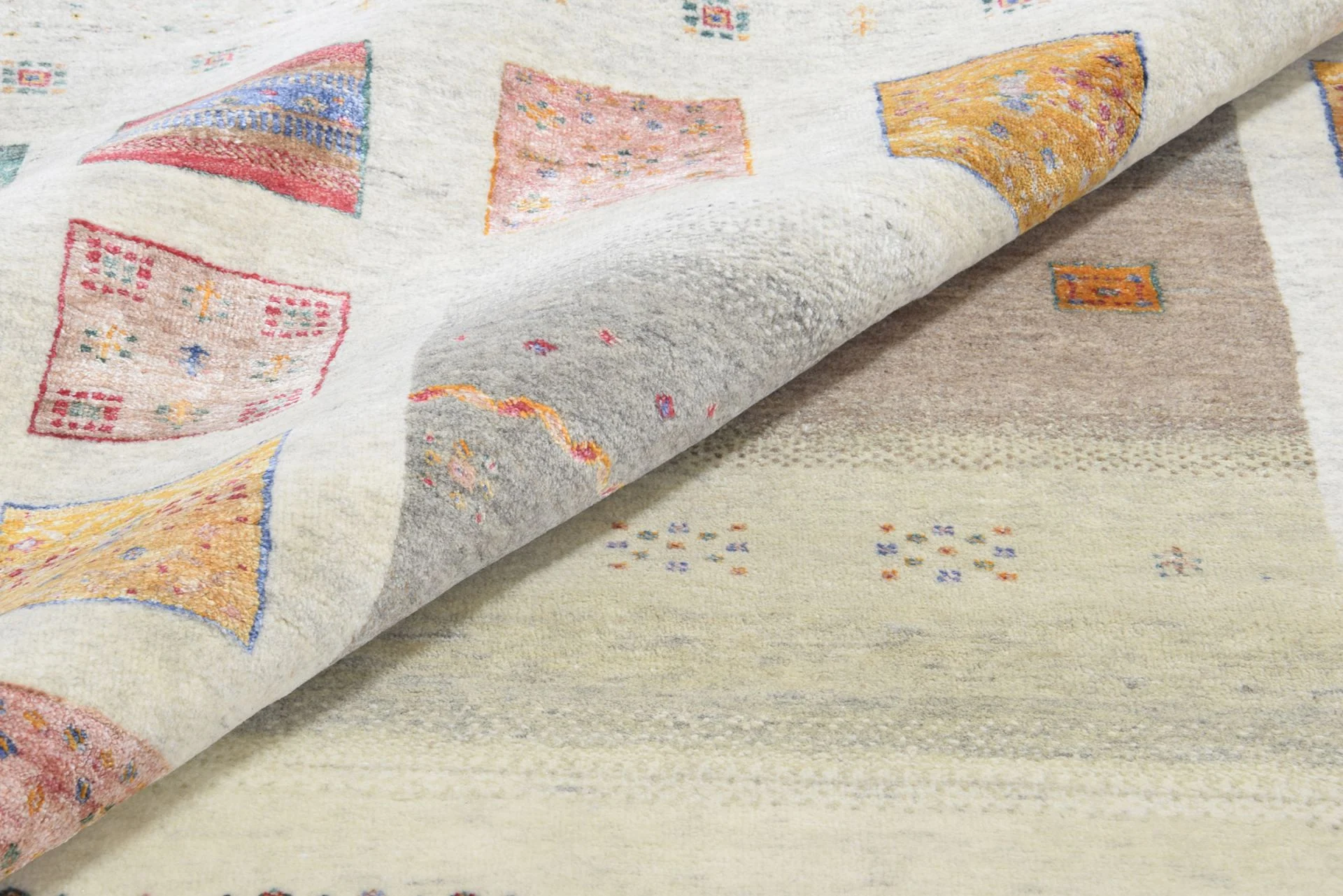 Handgeknüpfter Loribaft Orientteppich, 201 × 304 cm, Wolle & Seide