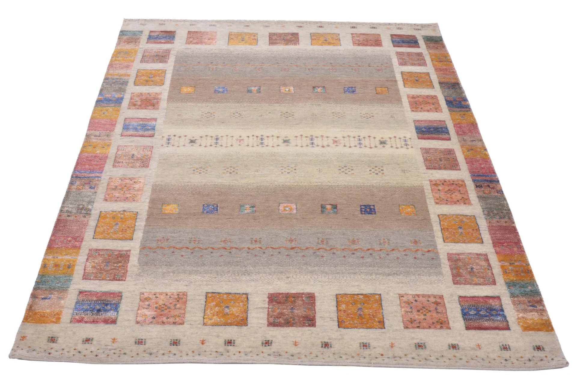 Loribaft Orientteppich 173 × 245 cm aus Wolle & Seide, handgeknüpft