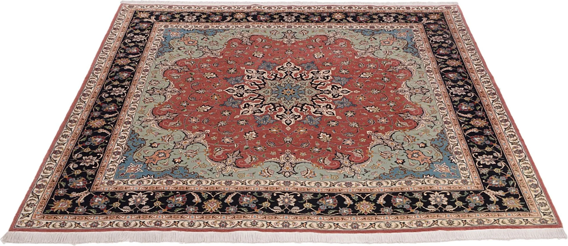 perserteppich-tabriz-206-x-215-cm-schurwolle-handgeknupft-1 Handgeknüpfter Täbriz Perserteppich 206 × 215 cm