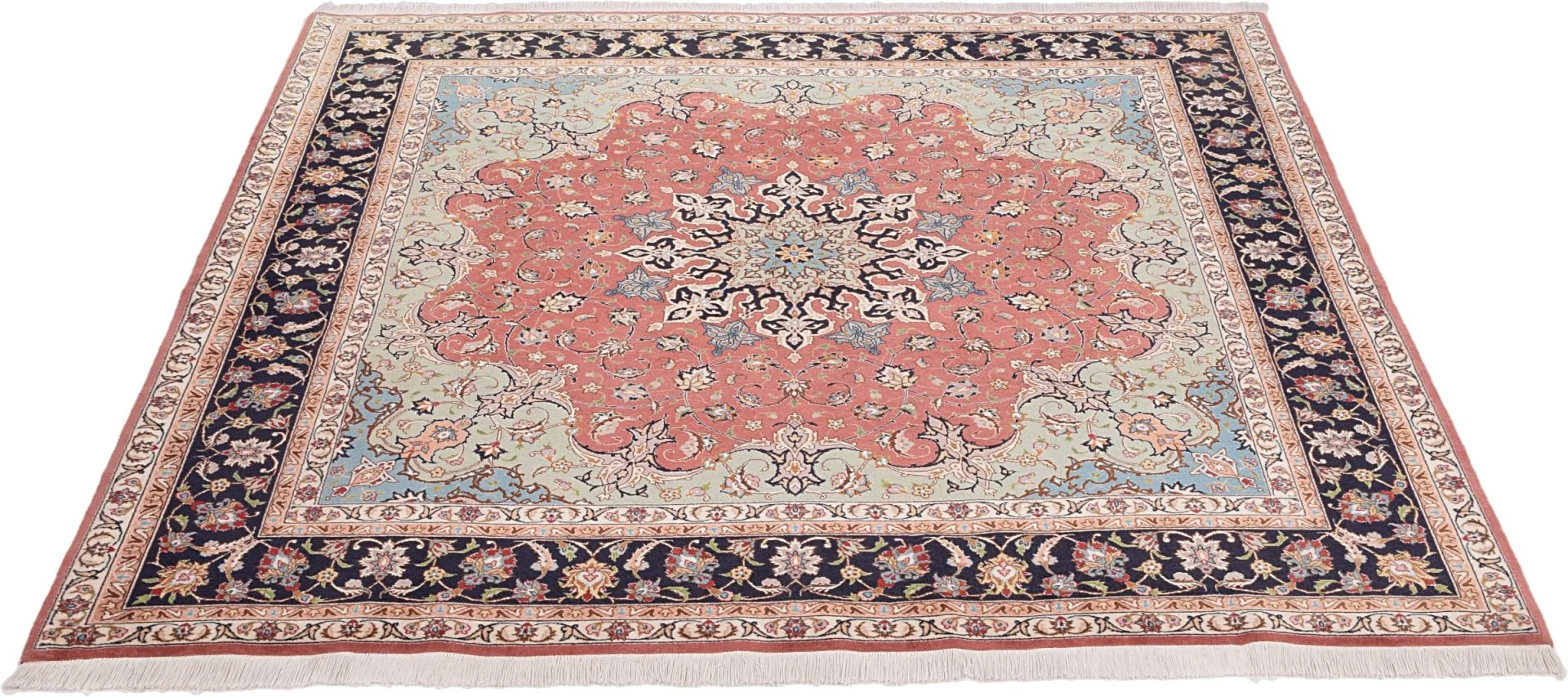 perserteppich-tabriz-206-x-215-cm-schurwolle-handgeknupft-2 Handgeknüpfter Täbriz Perserteppich 206 × 215 cm