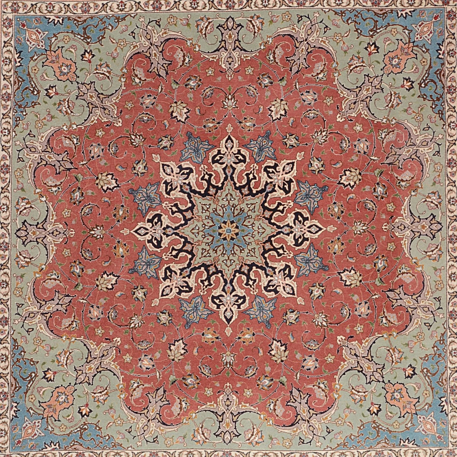 perserteppich-tabriz-206-x-215-cm-schurwolle-handgeknupft-5 Handgeknüpfter Täbriz Perserteppich 206 × 215 cm