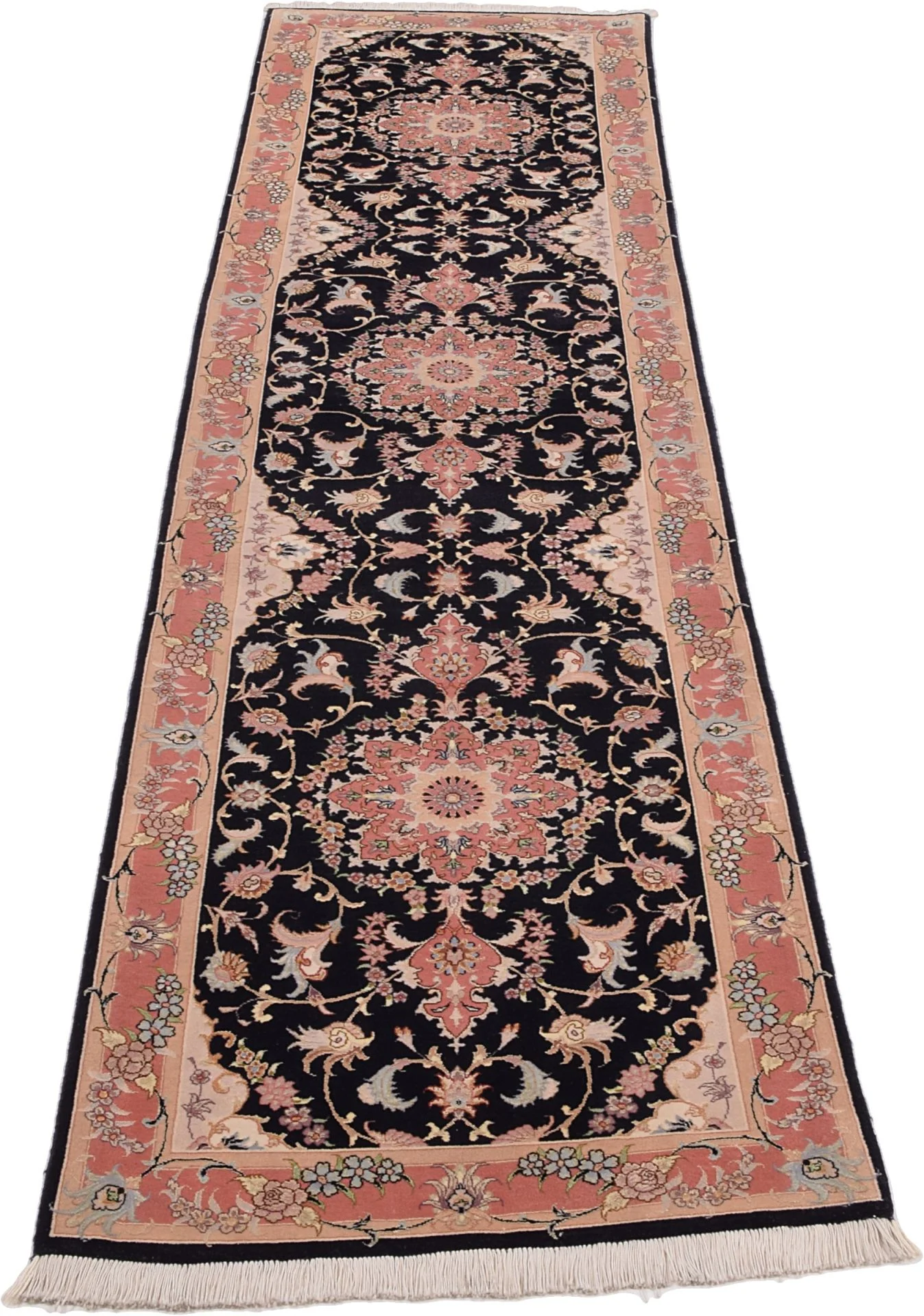 Täbriz Perserteppich 86 × 350 cm aus Wolle, handgeknüpft