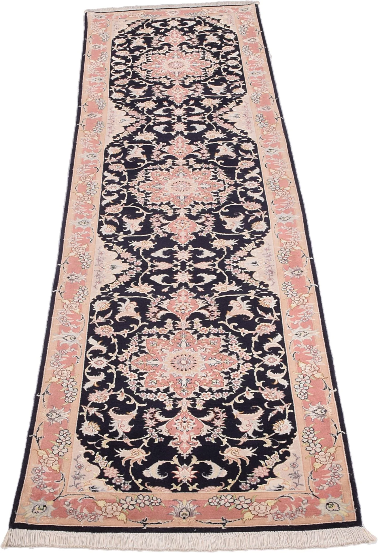 Täbriz Perserteppich 86 × 350 cm aus Wolle, handgeknüpft