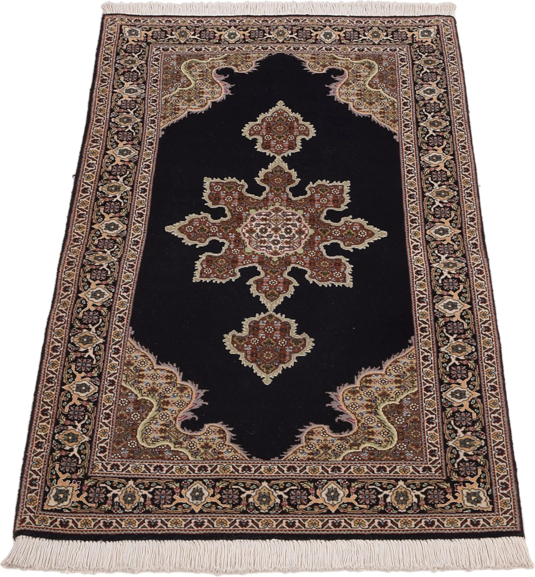 Täbriz Perserteppich 70 × 138 cm aus Wolle, handgeknüpft