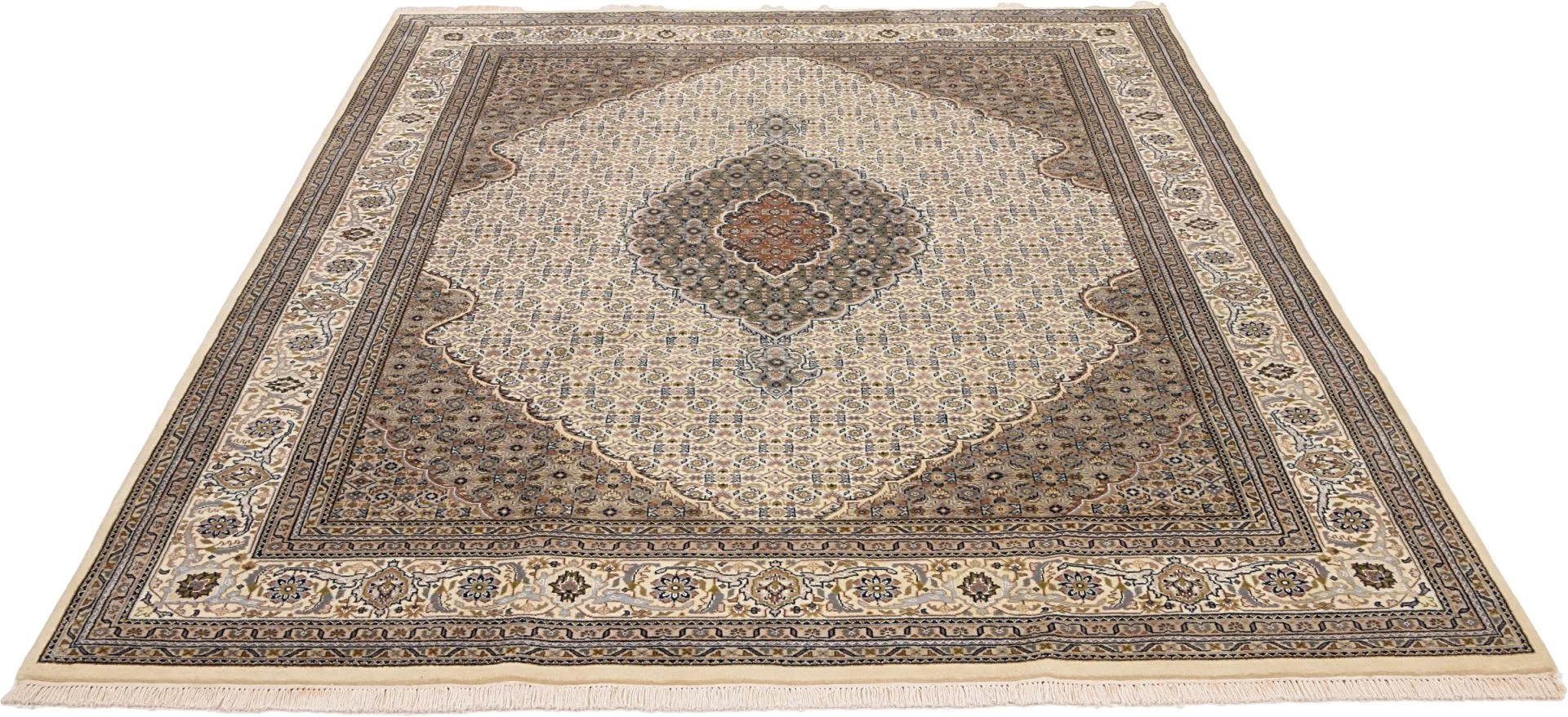 Handgeknüpfter Täbriz Orientteppich, 245 × 303 cm, Wolle