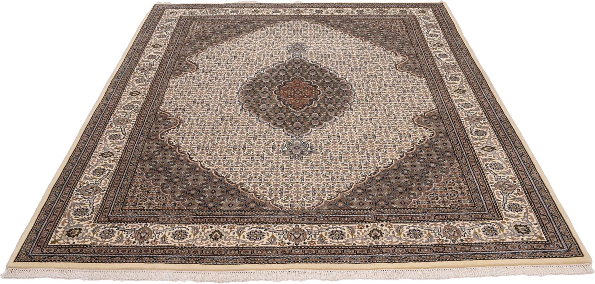 Handgeknüpfter Täbriz Orientteppich, 253 × 297 cm, Wolle