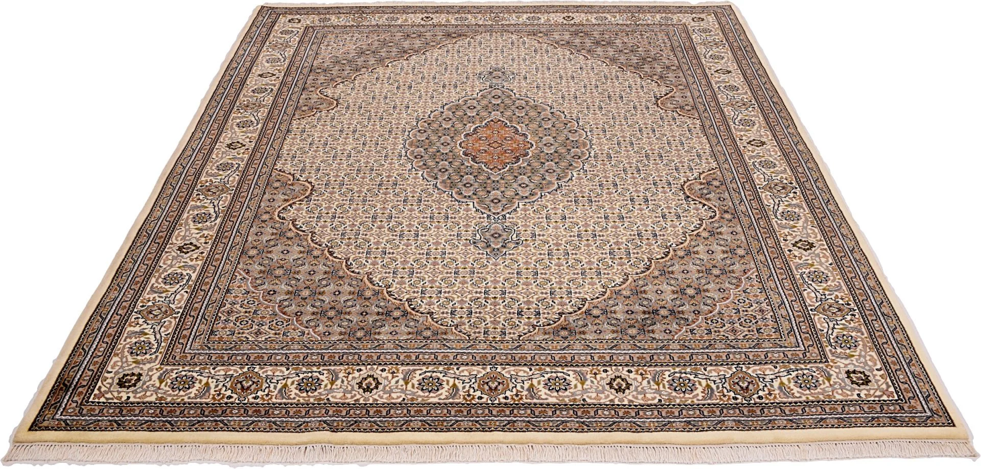 Handgeknüpfter Täbriz Orientteppich, 253 × 297 cm, Wolle