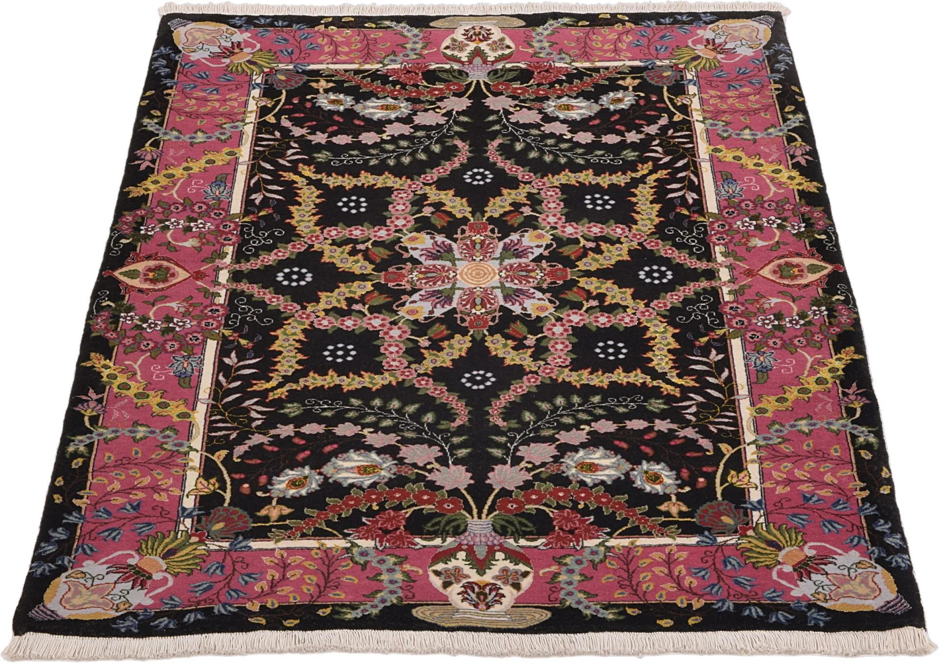 Handgeknüpfter Täbriz Perserteppich, 104 × 146 cm, Wolle