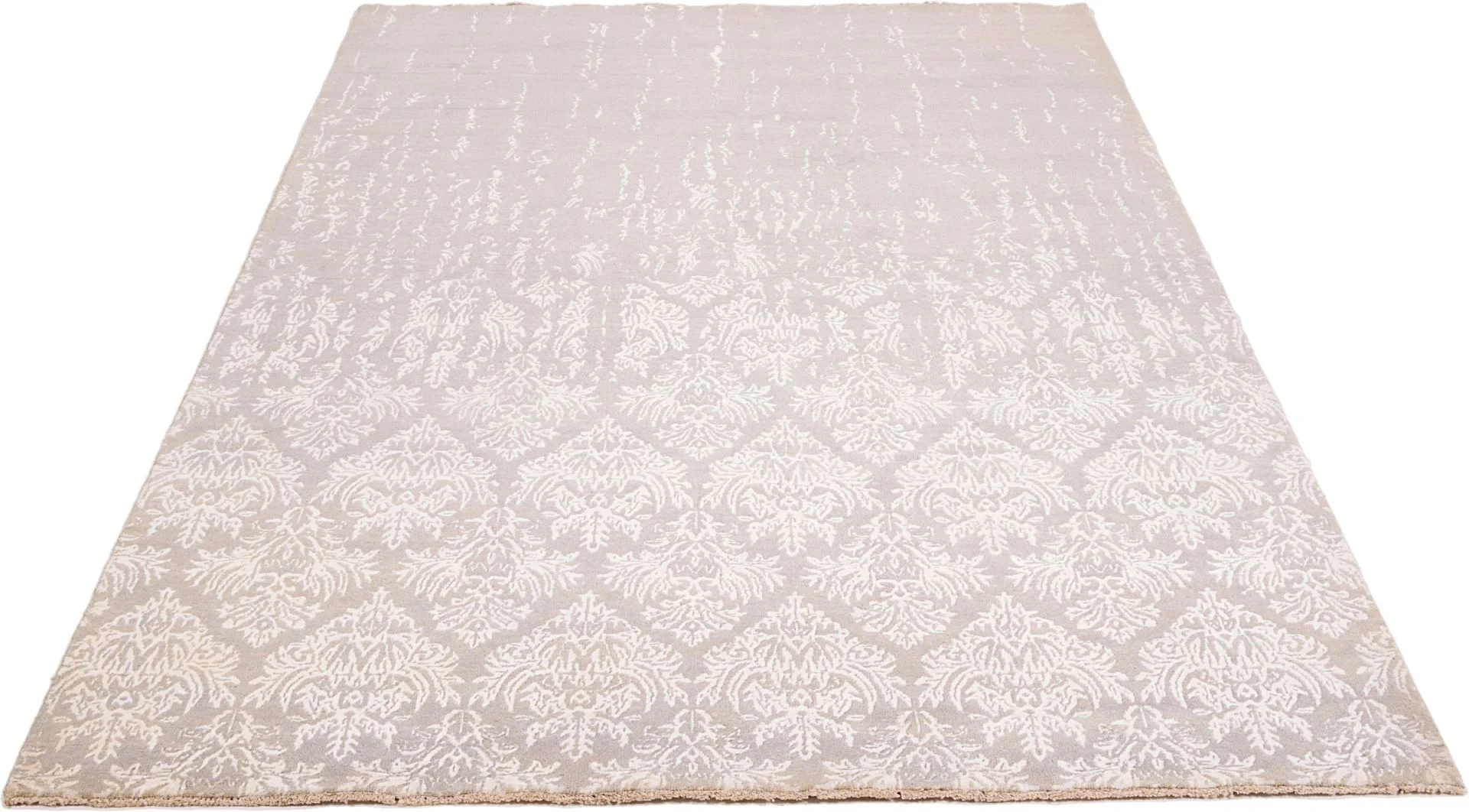orientteppich-asman-204-x-303-cm-schurwolle-handgeknupft-beige-2 Orientteppich aus Indien, 204 × 303 cm