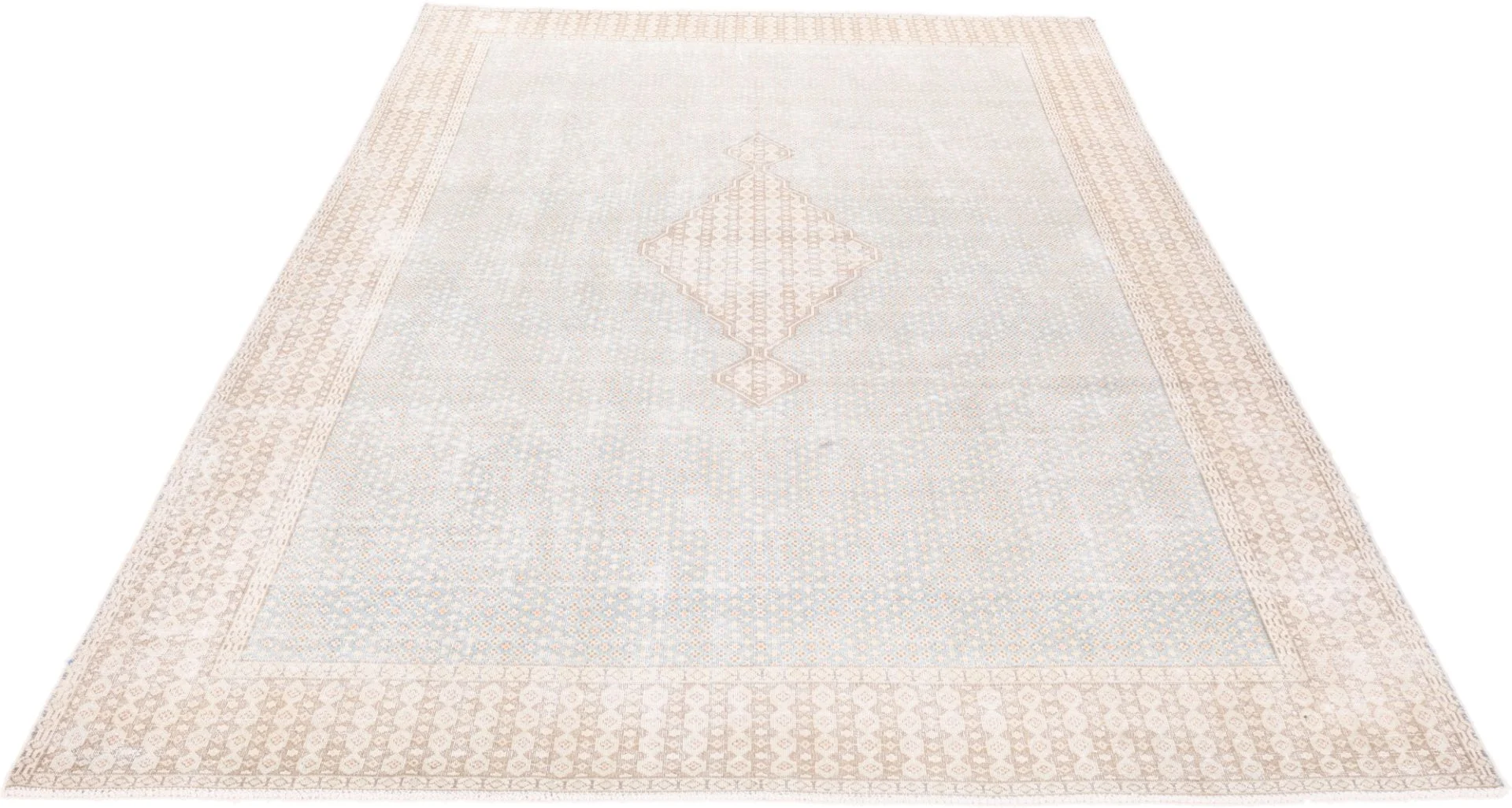 perserteppich-vintage-229-x-320-cm-schurwolle-handgeknupft-beige-2 Handgeknüpfter Perserteppich 229 × 320 cm