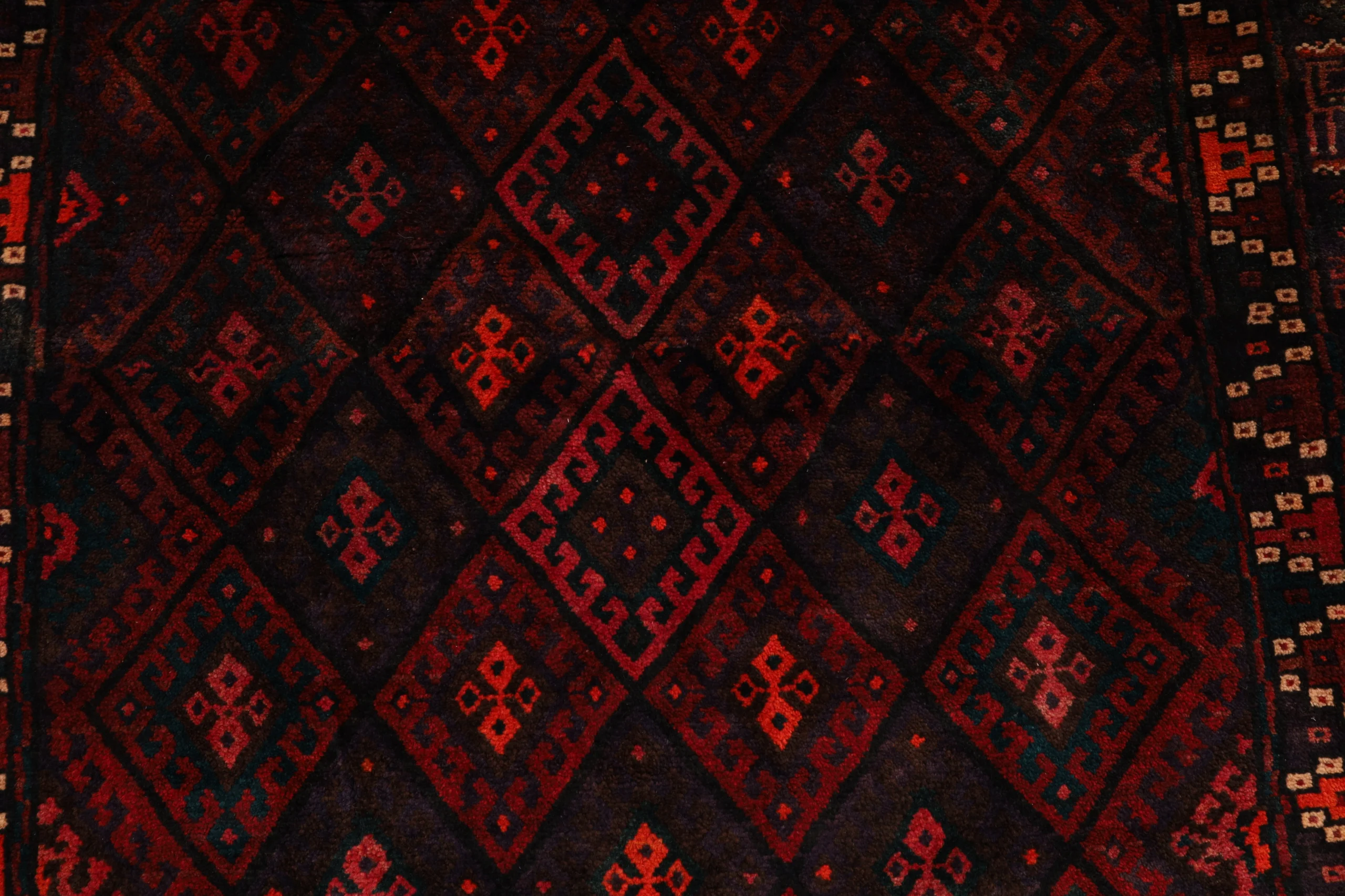 Perserteppich 105 × 102 cm aus Wolle, handgeknüpft