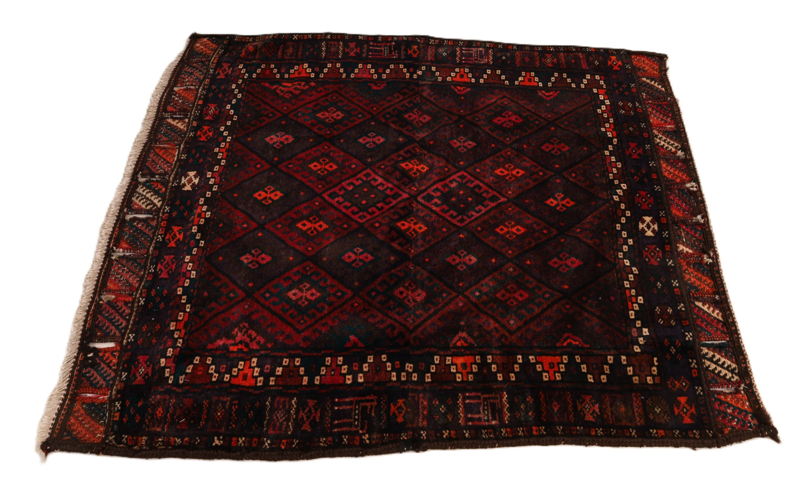 Perserteppich 105 × 102 cm aus Wolle, handgeknüpft
