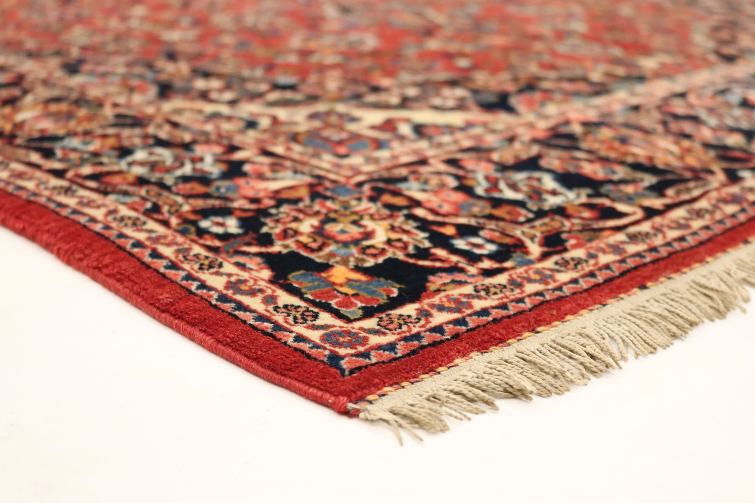 Kashan Perserteppich 192 × 138 cm aus Wolle, handgeknüpft