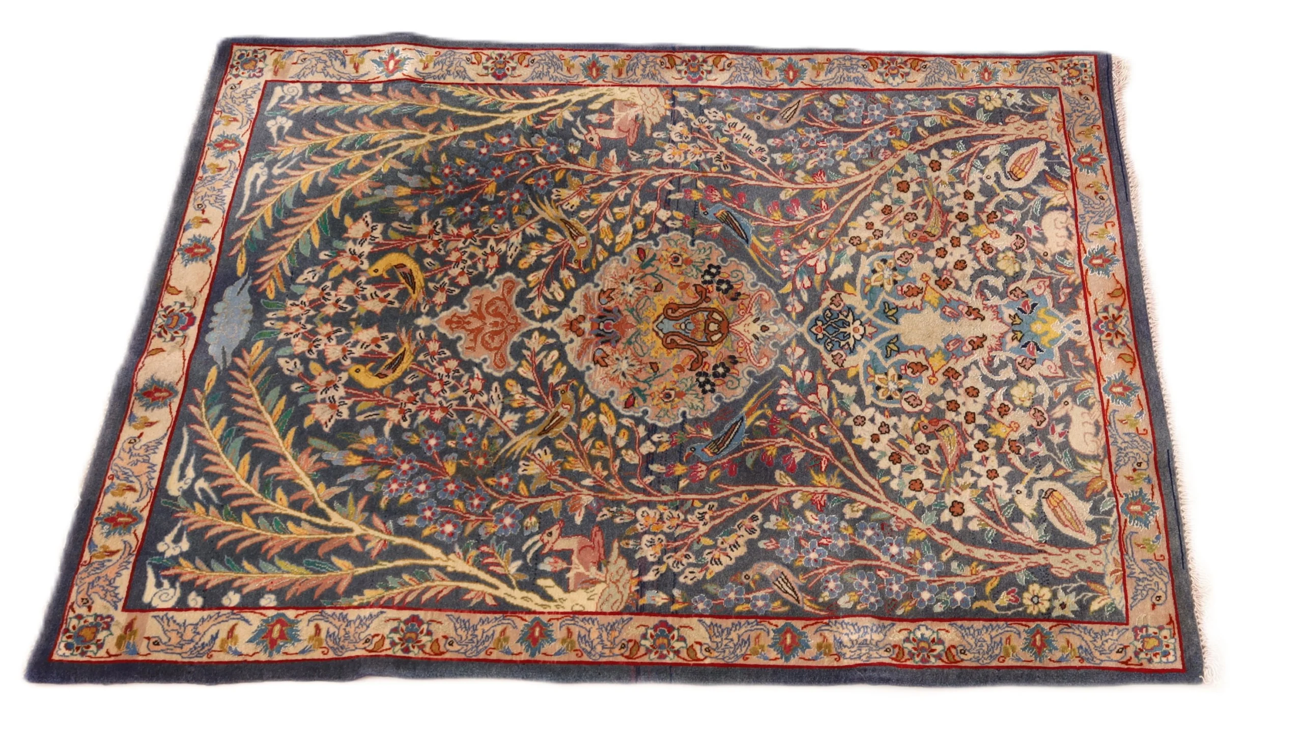 Handgeknüpfter Isfahan Perserteppich 92 × 70 cm