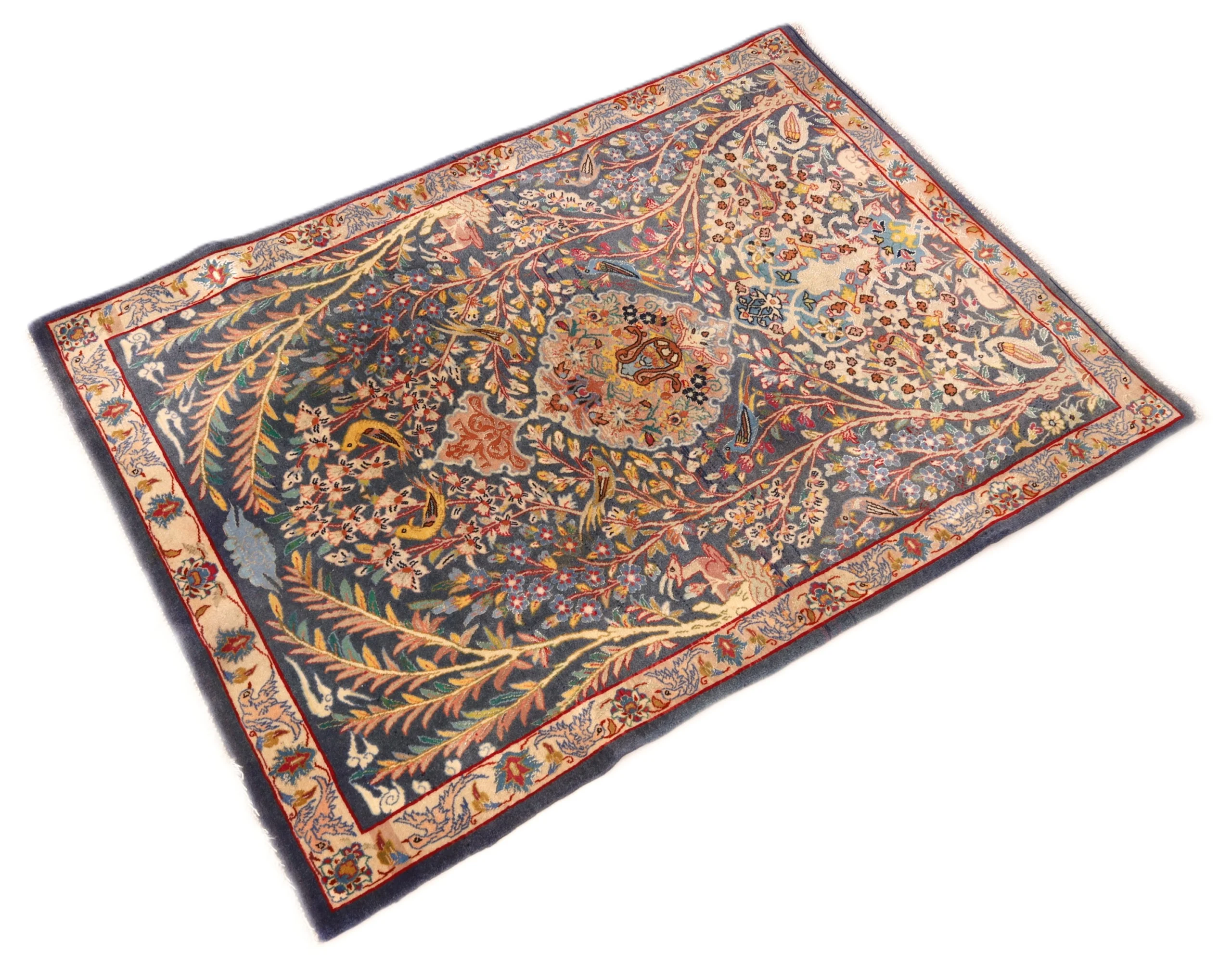 Handgeknüpfter Isfahan Perserteppich 92 × 70 cm
