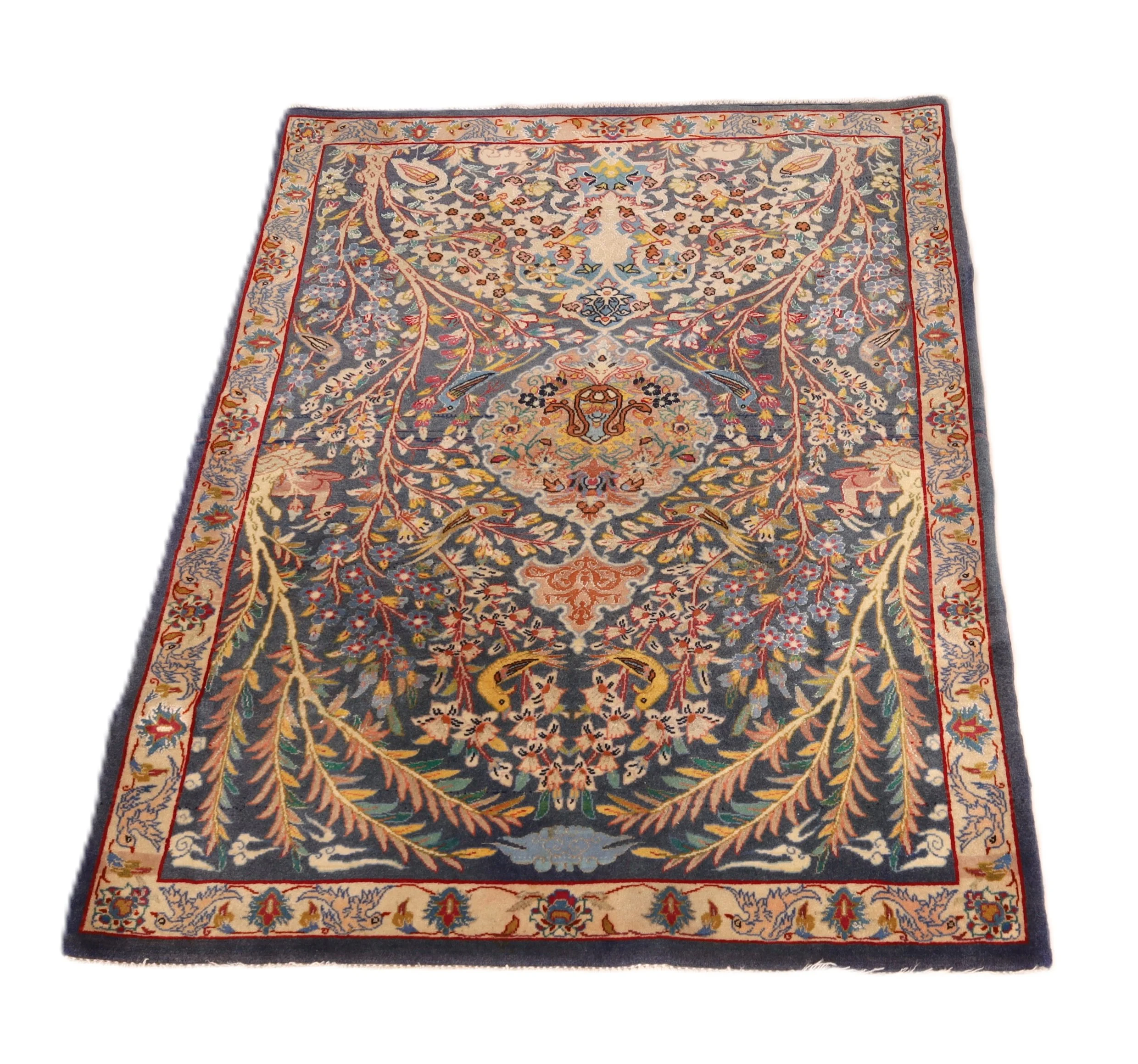 Handgeknüpfter Isfahan Perserteppich 92 × 70 cm