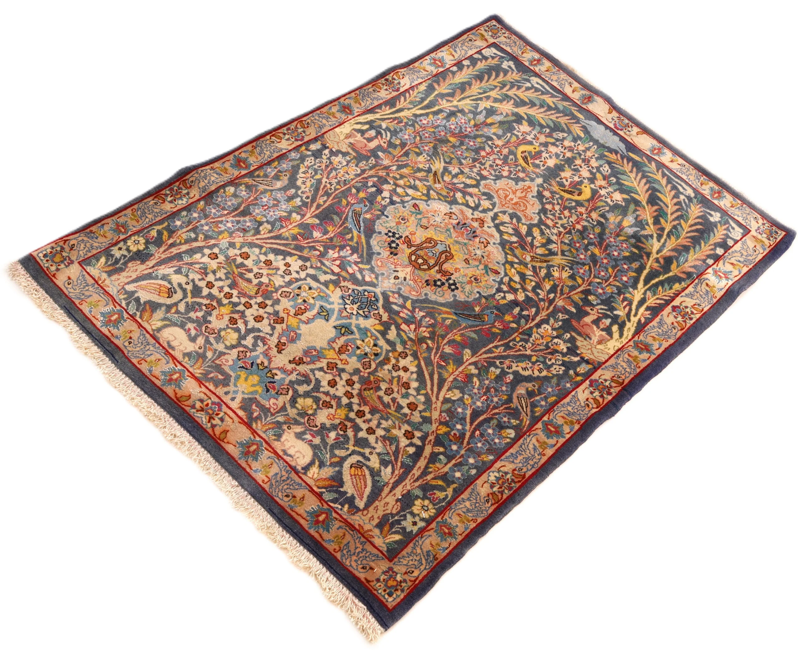 Handgeknüpfter Isfahan Perserteppich 92 × 70 cm