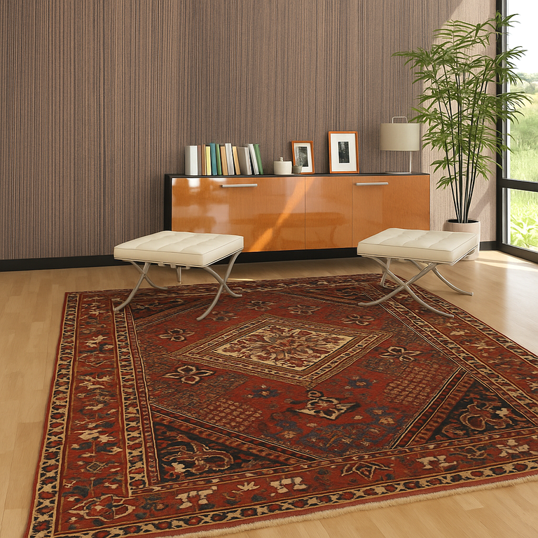 Handgeknüpfter Bakhtiari Perserteppich 208 × 137 cm