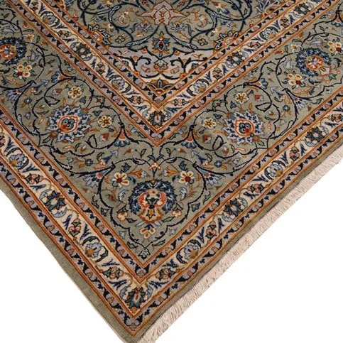 Handgeknüpfter Kashan Perserteppich, 363 × 250 cm, Wolle