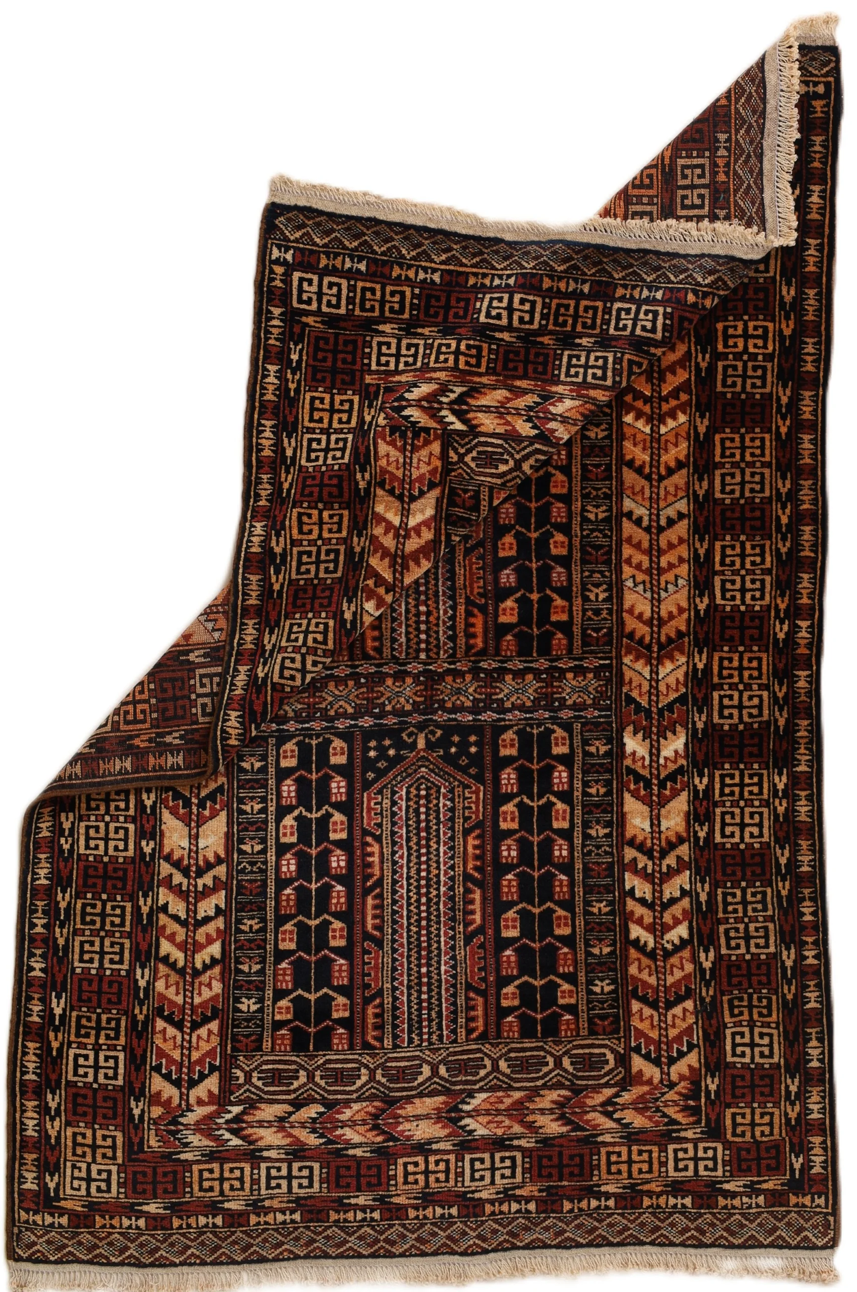 Handgeknüpfter Baluch Perserteppich, 132 × 89 cm, Wolle