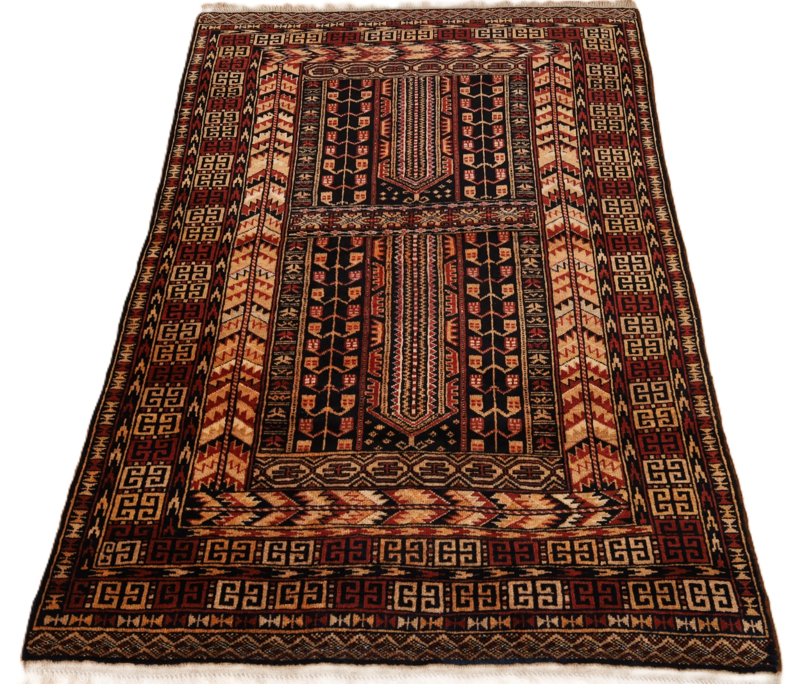 Handgeknüpfter Baluch Perserteppich, 132 × 89 cm, Wolle