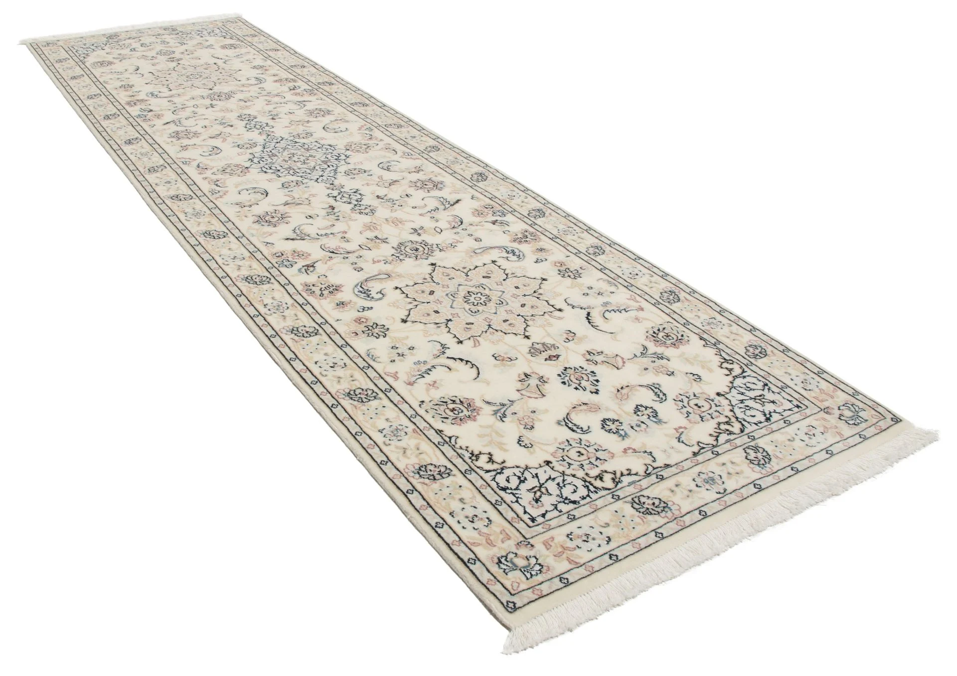 Handgeknüpfter Täbriz Perserteppich, 80 × 300 cm, Wolle & Seide