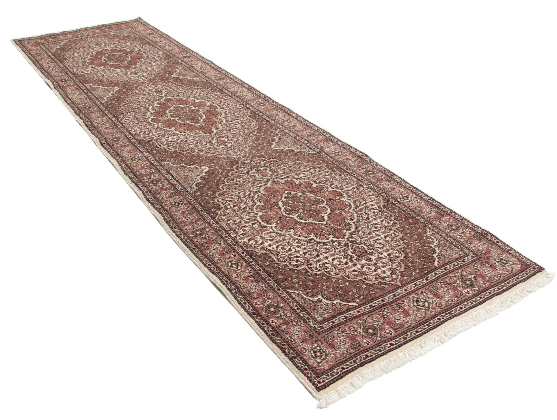 Täbriz Perserteppich 80 × 288 cm aus Wolle & Seide, handgeknüpft