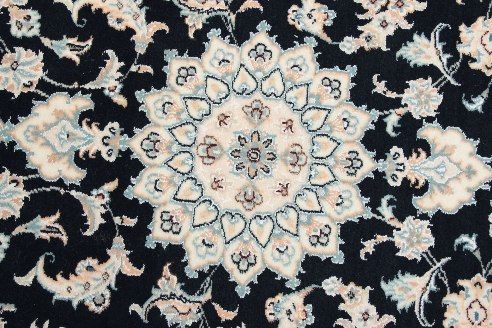 Isfahan Perserteppich 80 × 300 cm aus Wolle & Seide, handgeknüpft