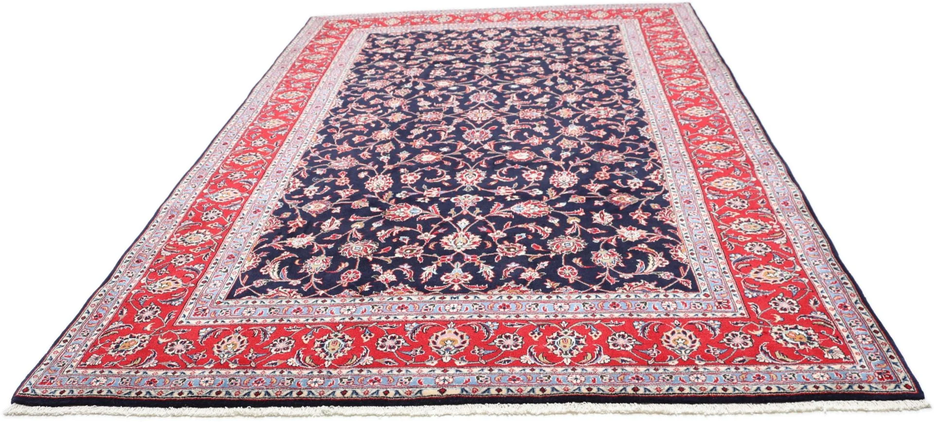 Handgeknüpfter Kashan Perserteppich, 202 × 299 cm, Wolle