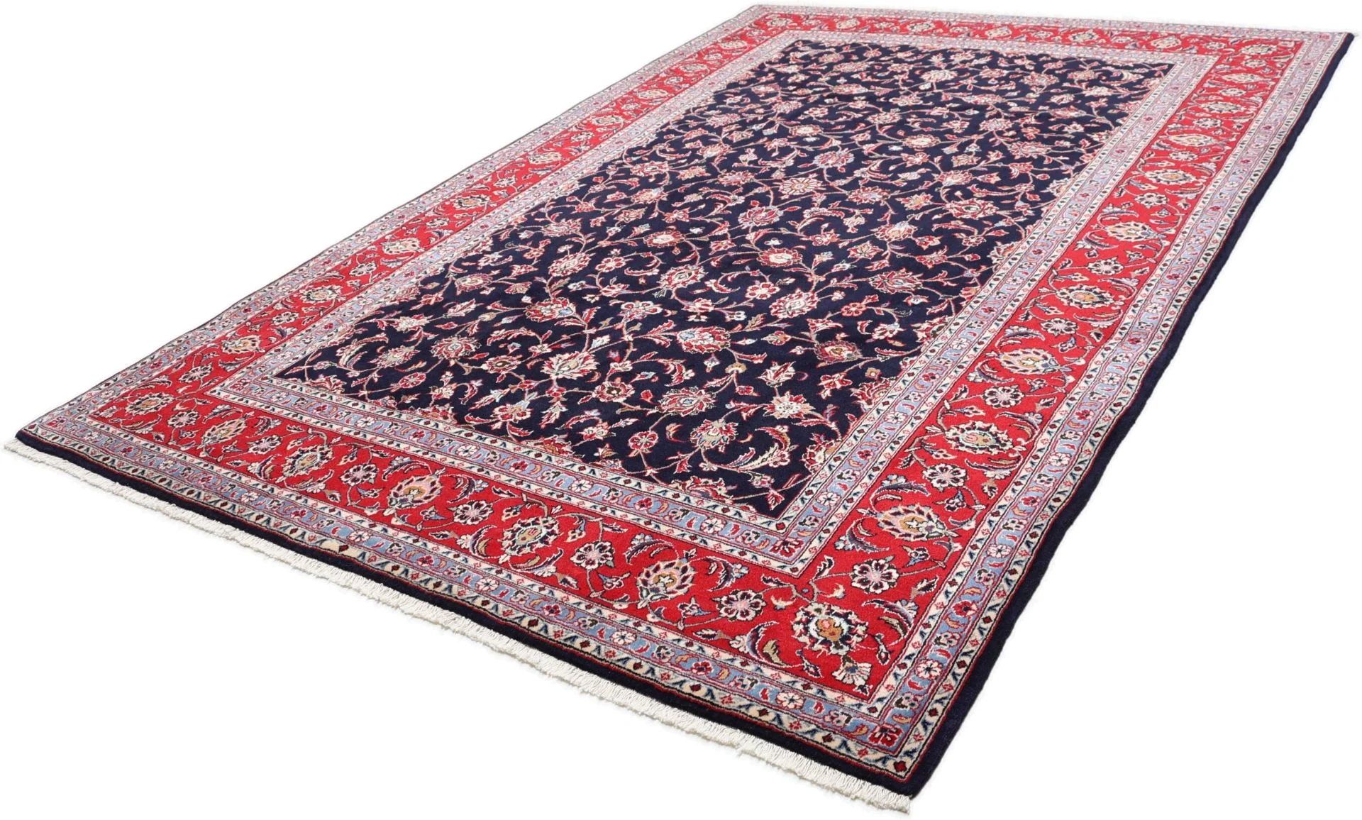 Handgeknüpfter Kashan Perserteppich, 202 × 299 cm, Wolle