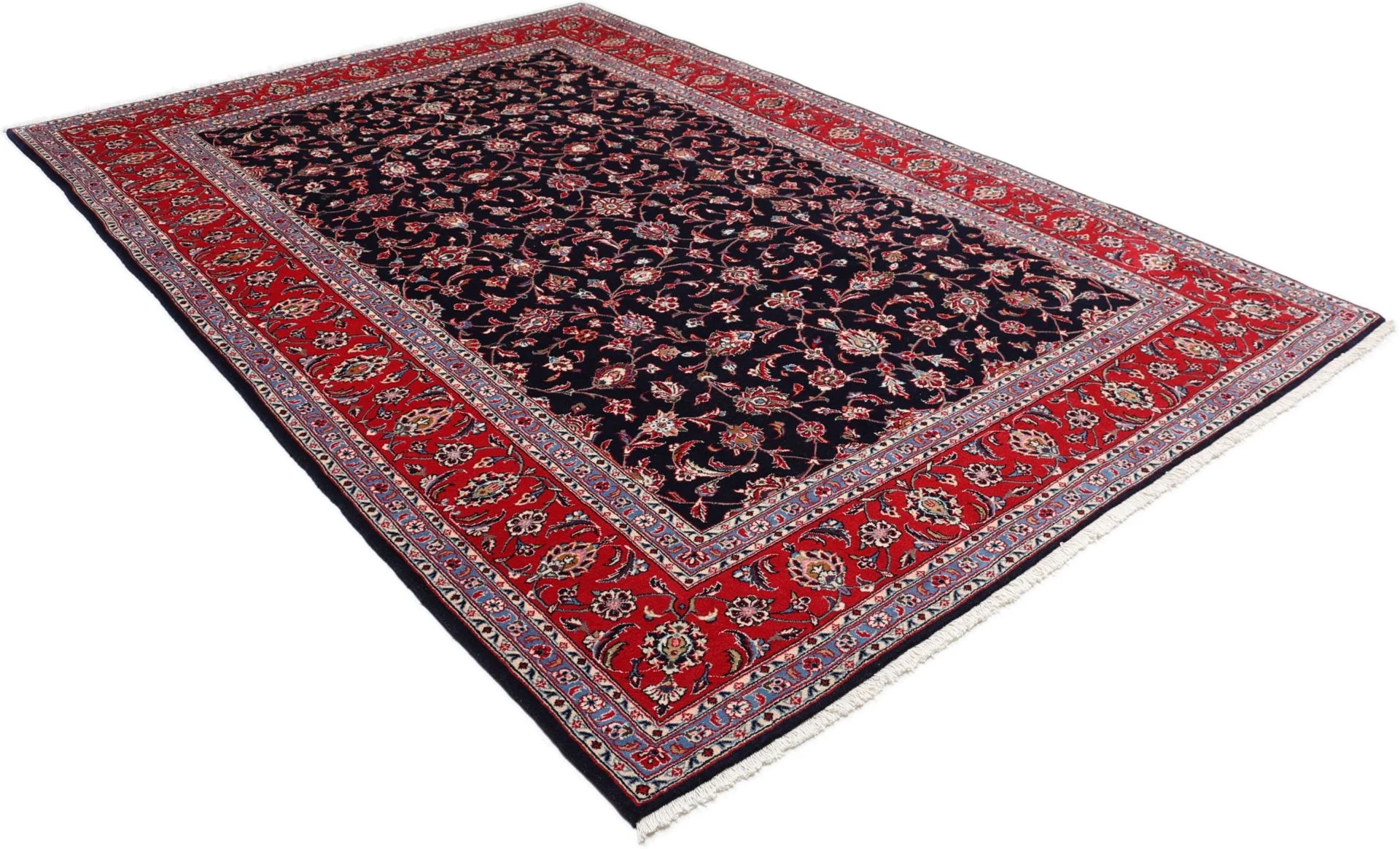 Handgeknüpfter Kashan Perserteppich, 202 × 299 cm, Wolle
